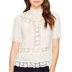 Rebecca Taylor Eyelet Mock Top